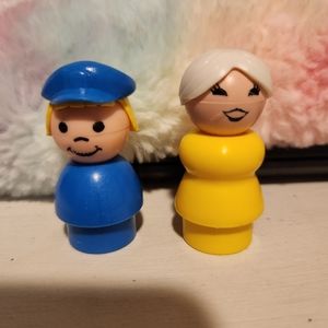 Fisher Price Little People lady and girl.